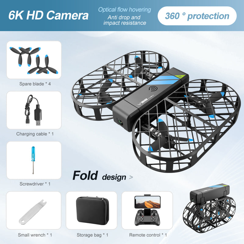 4DRC V38 Grid Folding Drone Portable Aerial Photo RC Aircraft, Single Battery 4DRC V38 Grid Folding Drone Portable Aerial Photo RC Aircraft, Single Battery